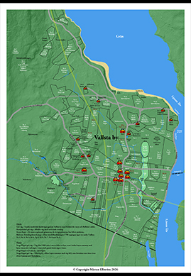 Map/Karta: Vallsta By, Arbrå, Anno 1790 (Reconstruction/Rekunstruktion)