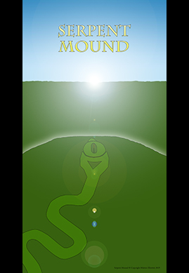 Poster: Serpent Mound Summer Solstice Sunset "Nadir"